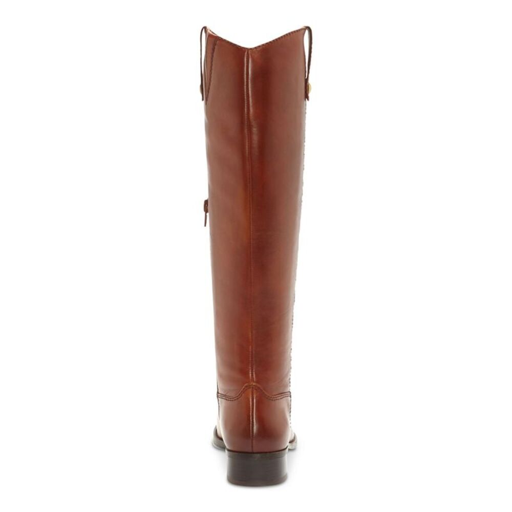 INC Womens Brown Round Toe Zip-Up Leather Boots 6 - Picture 3 of 5